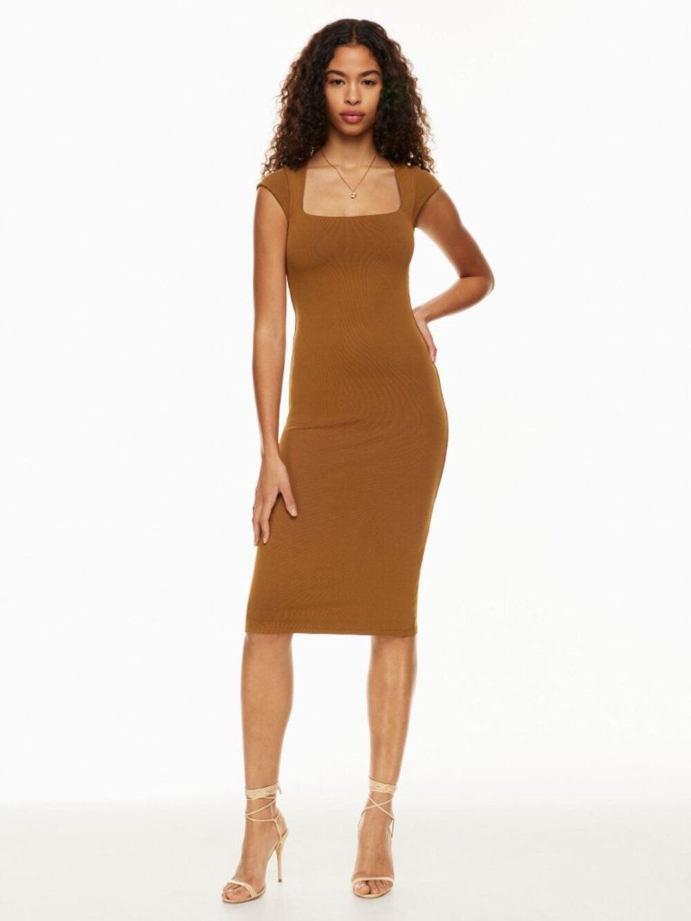 Aritzia Wilfred Etiquette Dress - Brown - Medium